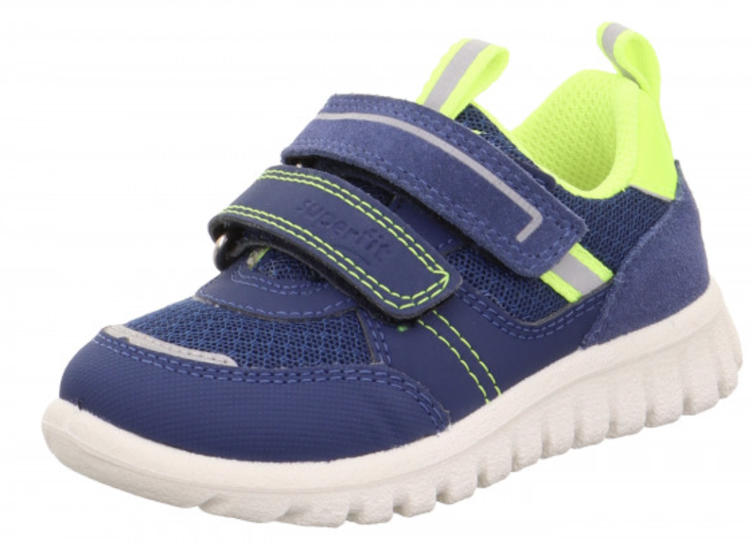 Sport7 mini Sneaker low mit Klettverschluss blau/gelb